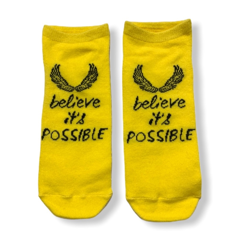❣️3/$15❣️ "BELIEVE IT'S POSSIBLE" Ankle Socks